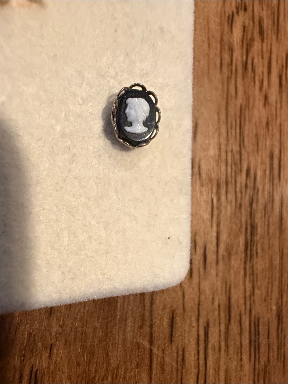 Classic Black and White Cameo Stud Earring - Women Jewelry